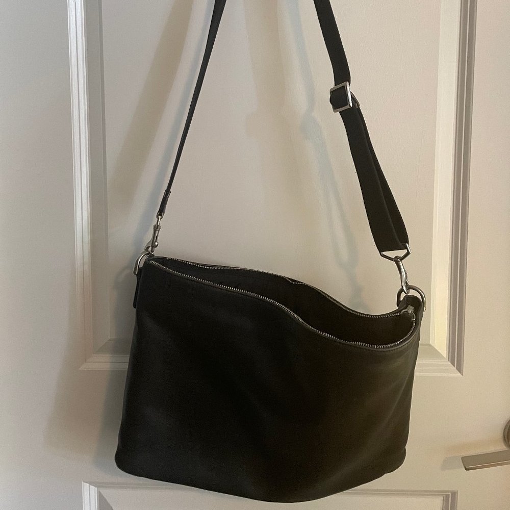 Coach Black Leather Messenger Bag